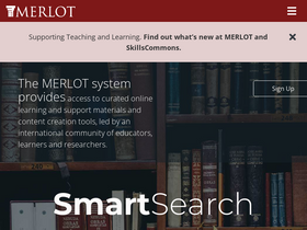 'merlot.org' screenshot