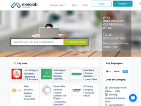 'merojob.com' screenshot