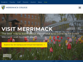 'merrimack.edu' screenshot