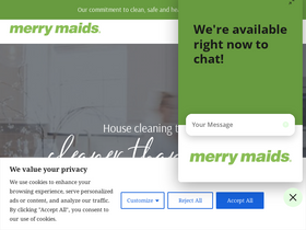 'merrymaids.com' screenshot