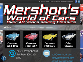 'mershons.com' screenshot