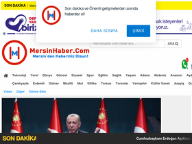 'mersinhaber.com' screenshot