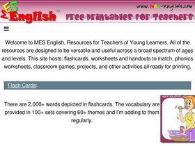 'mes-english.com' screenshot
