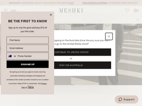 'meshki.com.au' screenshot