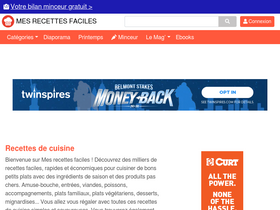 'mesrecettesfaciles.fr' screenshot