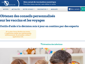 'mesvaccins.net' screenshot