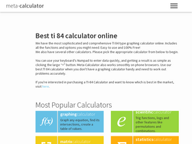 'meta-calculator.com' screenshot