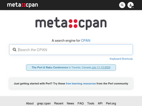 'metacpan.org' screenshot