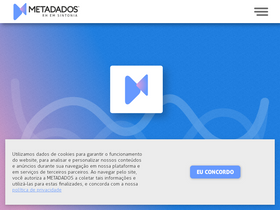 'metadados.com.br' screenshot