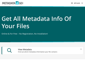 'metadata2go.com' screenshot