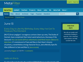 'metafilter.com' screenshot