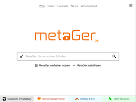 'metager.de' screenshot