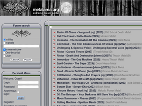 'metalarea.org' screenshot