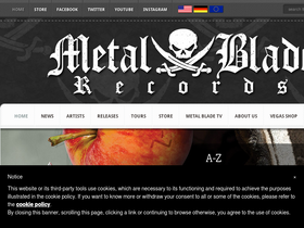 'metalblade.com' screenshot