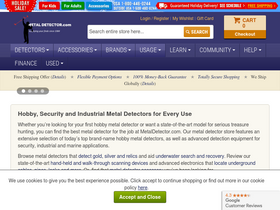 'metaldetector.com' screenshot