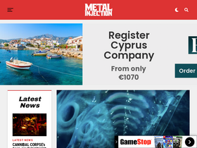 'metalinjection.net' screenshot