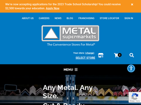 'metalsupermarkets.com' screenshot