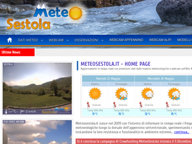 'meteosestola.it' screenshot