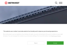 'metinvestholding.com' screenshot