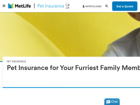 'metlifepetinsurance.com' screenshot