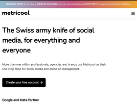 'metricool.com' screenshot