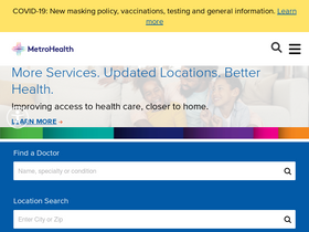 'metrohealth.org' screenshot