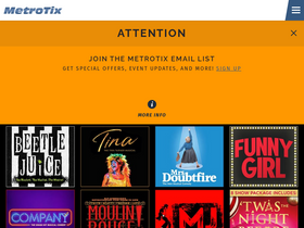 'metrotix.com' screenshot