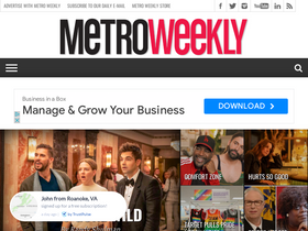 'metroweekly.com' screenshot