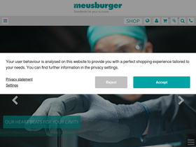 'meusburger.com' screenshot