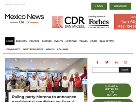 'mexiconewsdaily.com' screenshot