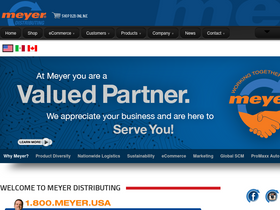 'meyerdistributing.com' screenshot