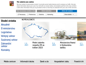 'mfcr.cz' screenshot