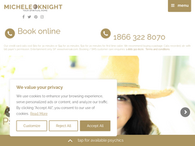 'micheleknight.com' screenshot