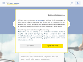 'michelin.co.uk' screenshot