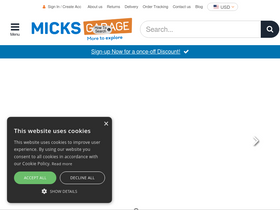'micksgarage.com' screenshot