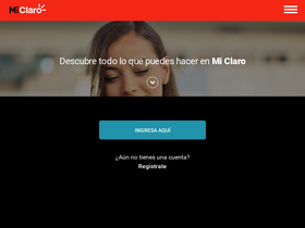 'miclaro.com.pe' screenshot