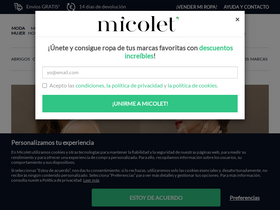 'micolet.com' screenshot