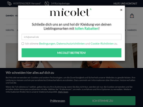 'micolet.de' screenshot