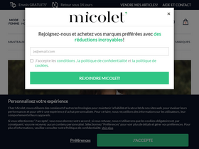 'micolet.fr' screenshot