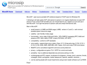 'microsip.org' screenshot