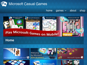 'microsoftcasualgames.com' screenshot