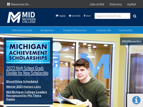 'midmich.edu' screenshot
