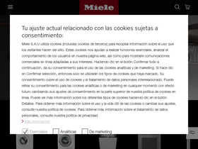 'miele.es' screenshot