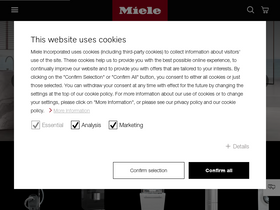 'mieleusa.com' screenshot