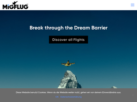 'migflug.com' screenshot