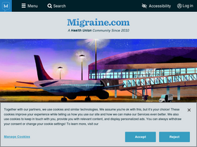 'migraine.com' screenshot
