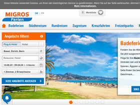 'migros-ferien.ch' screenshot