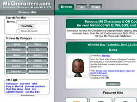 'miicharacters.com' screenshot
