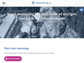 'mijnaansluiting.nl' screenshot