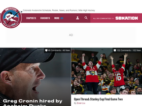 'milehighhockey.com' screenshot